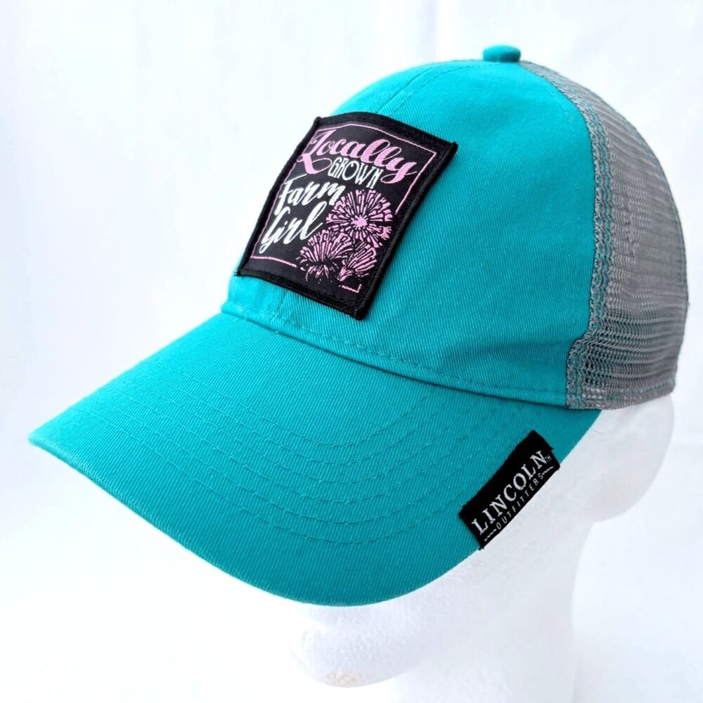 Locally Grown Farm Girl Snapback Trucker Baseball Cap Hat Lincoln Oufitters